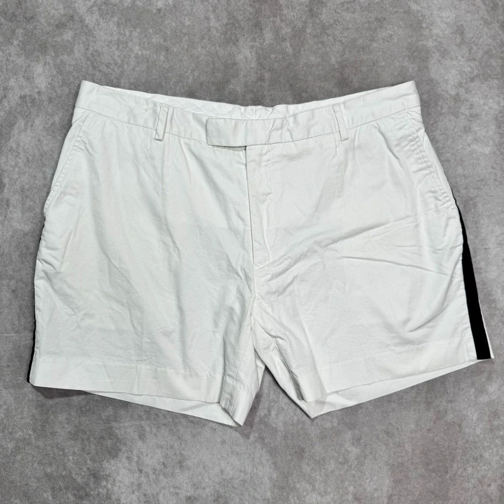 Vtg Polo By Ralph Lauren Adjustable Waist Shorts Navy Stripe Size 42 Preppy